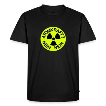 L'énergie nucléaire Non Non Merci - T-shirt Premium bio Homme - noir - Devant - Nico (187cm)