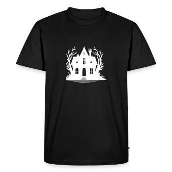Étrange maison hantée d’Halloween - T-shirt Premium bio Homme - noir - Devant - Nico (187cm)