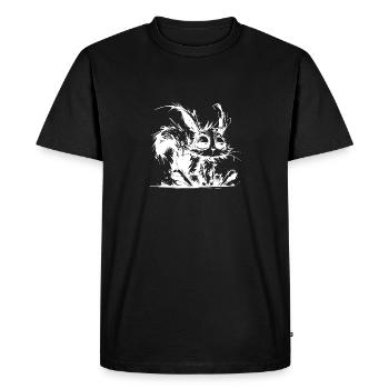 Baby squirrel totally overslept and done - Men's Premium Organic T-Shirt - black - Front - Nico (187cm)