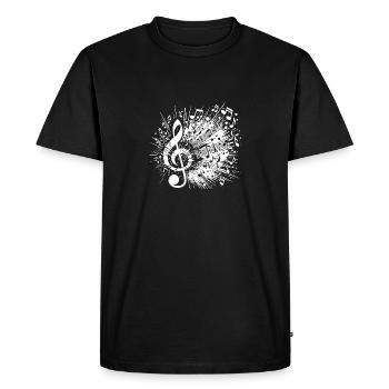 Échelle de clé de musique explosive - T-shirt Premium bio Homme - noir - Devant - Nico (187cm)