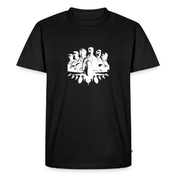 Portrait de pilote d’aviateur cool avec avion - T-shirt Premium bio Homme - noir - Devant - Nico (187cm)