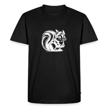 Little Cute Squirrel Pencil Drawing - Men's Premium Organic T-Shirt - black - Front - Nico (187cm)