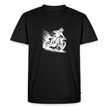 Enduro off-road rider mud and speed - Men's Premium Organic T-Shirt - black - Front - Nico (187cm)