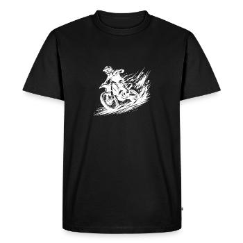 Dynamic motocross ride in mud and mud - Men's Premium Organic T-Shirt - black - Front - Nico (187cm)