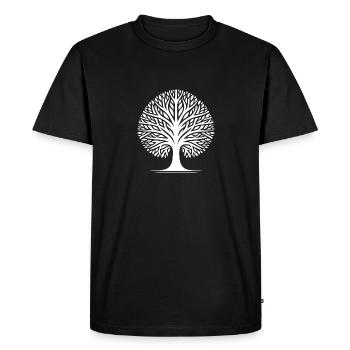 Geometric tree of life full of balance and tranquility - Men's Premium Organic T-Shirt - black - Front - Nico (187cm)