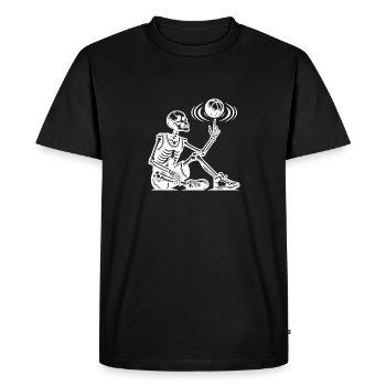 Halloween Skeleton Play avec Skeleton Hand Ball - T-shirt Premium bio Homme - noir - Devant - Nico (187cm)