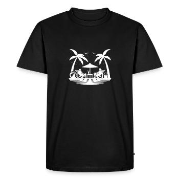 Envie de voyager pour la plage, les vacances et les palmiers au bord de la mer - T-shirt Premium bio Homme - noir - Devant - Nico (187cm)