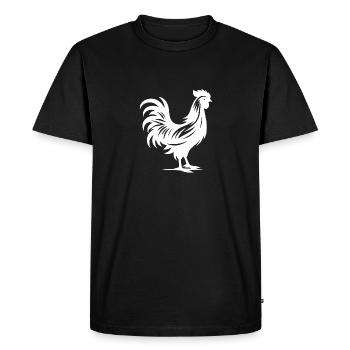 Petite Maison Coq Style De Tatouage - T-shirt Premium bio Homme - noir - Devant - Nico (187cm)
