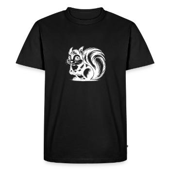 Cute cute squirrel Drawing - Men's Premium Organic T-Shirt - black - Front - Nico (187cm)
