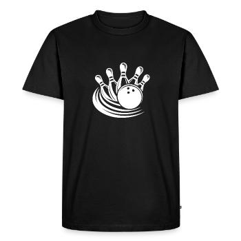 Bowling Precision Sports Boule de bowling dégage les quilles - T-shirt Premium bio Homme - noir - Devant - Nico (187cm)
