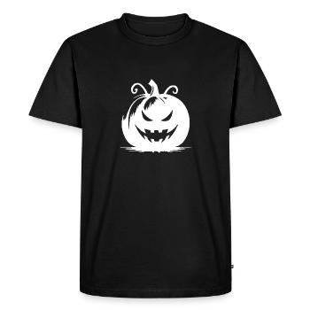 Lanterne citrouille magique avec un sourire effronté - T-shirt Premium bio Homme - noir - Devant - Nico (187cm)