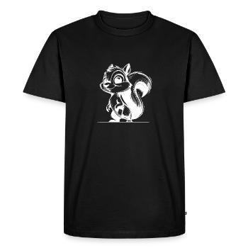 Grinning little baby squirrel - Men's Premium Organic T-Shirt - black - Front - Nico (187cm)