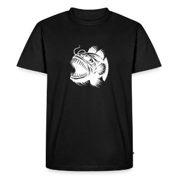 Dangereux poissons d’eau profonde aux dents acérées - T-shirt Premium bio Homme - noir - Devant - Nico (187cm)