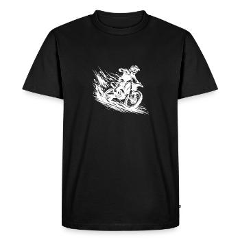 Mud Offroad Enduro Adventure Drawing - Men's Premium Organic T-Shirt - black - Front - Nico (187cm)