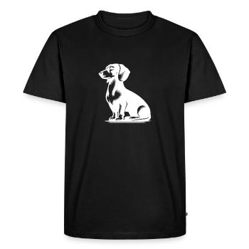 Cute Dachshund Stylish Little Hunting Dog - Men's Premium Organic T-Shirt - black - Front - Nico (187cm)