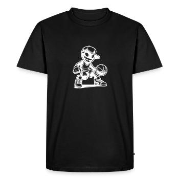 Drôle Basketball Motif Formation Jeux de Loisirs - T-shirt Premium bio Homme - noir - Devant - Nico (187cm)