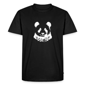 Fleur Panda Harmonie des Fleurs Magie Botanique - T-shirt Premium bio Homme - noir - Devant - Nico (187cm)