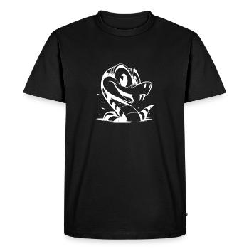 Serpent Enfants Drôle Serpents Motif Animal - T-shirt Premium bio Homme - noir - Devant - Nico (187cm)