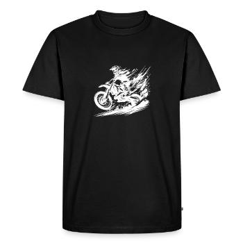Action de motocross avec de la saleté et de la poussière - T-shirt Premium bio Homme - noir - Devant - Nico (187cm)