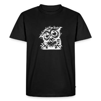 Hiboux, cernes ? Mes accessoires naturels - T-shirt Premium bio Homme - noir - Devant - Nico (187cm)
