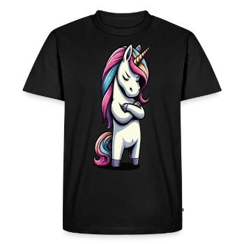 Licorne Licorne Fan Licorne Amoureux de la licorne - T-shirt Premium bio Homme - noir - Devant - Nico (187cm)
