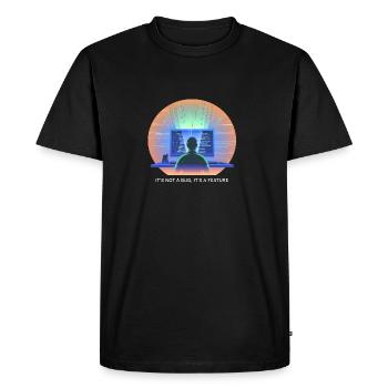 its not a bug its a feature Programmer Software - Men's Premium Organic T-Shirt - black - Front - Nico (187cm)