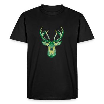 deer - Men's Premium Organic T-Shirt - black - Front - Nico (187cm)