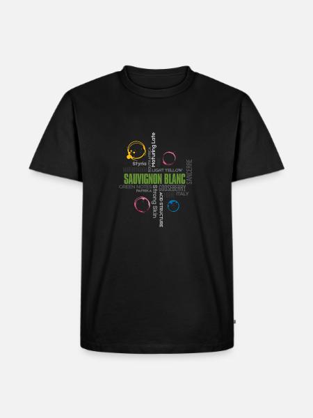 Sauvignon Blanc - Männer Premium Bio T-Shirt - Schwarz