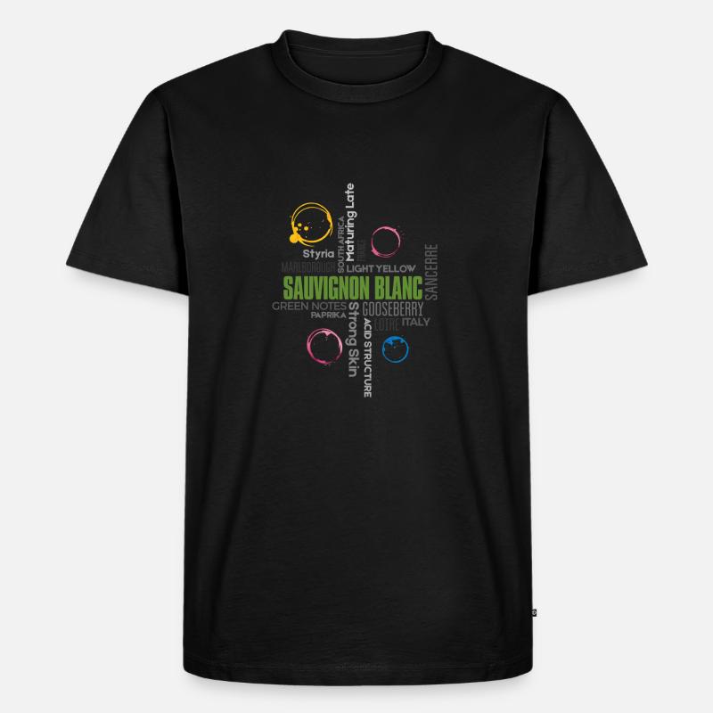 Sauvignon Blanc - Männer Premium Bio T-Shirt - Schwarz
