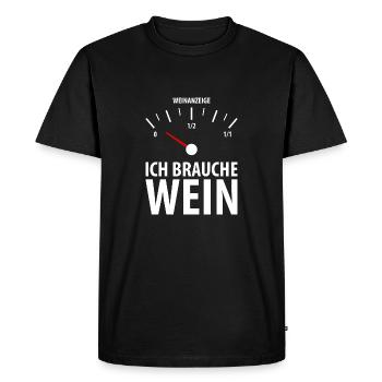 Wein Geschenk - Männer Premium Bio T-Shirt - Schwarz - Vorne - Nico (187cm)