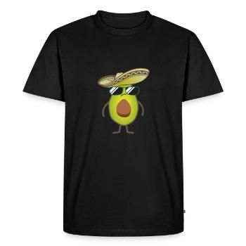 Avocat frais - T-shirt Premium bio Homme - noir - Devant - Nico (187cm)