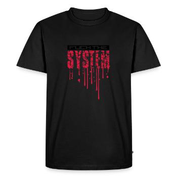 gouttes de sang cool spray graffiti timbre baiser le - T-shirt Premium bio Homme - noir - Devant - Nico (187cm)