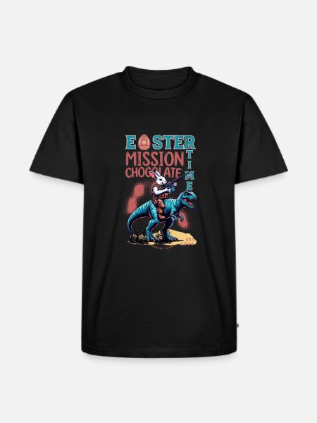 EASTER BUNNY MISSION CHOCOLATE - Men's Premium Organic T-Shirt - black