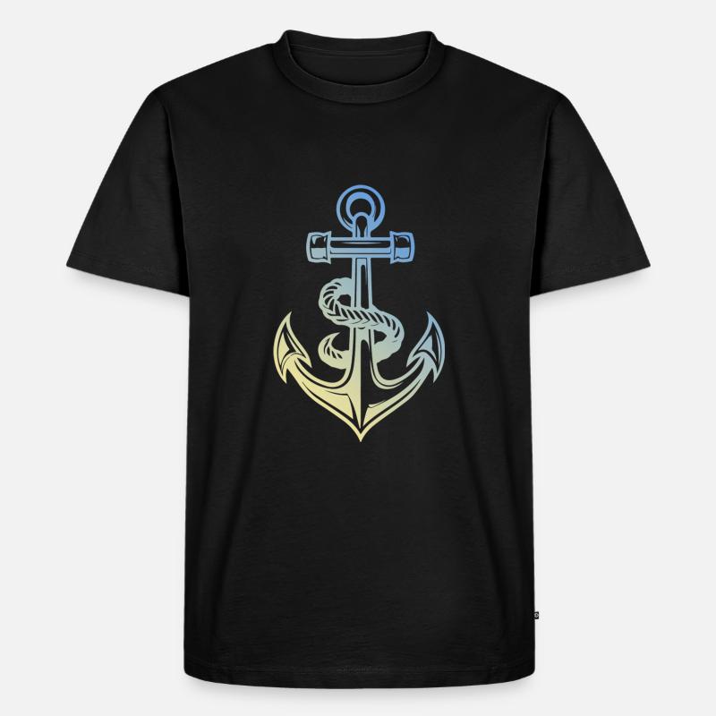 Anker - Männer Premium Bio T-Shirt - Schwarz