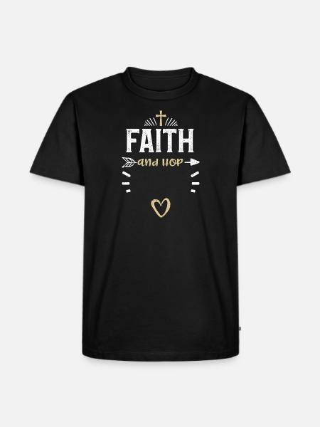 Faith and Hop - Jesus - Men's Premium Organic T-Shirt - black