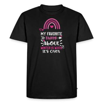 My Favorite Thing About Winter I... - Men's Premium Organic T-Shirt - black - Front - Nico (187cm)