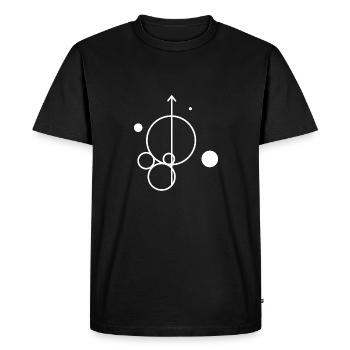 Physics string theory - Men's Premium Organic T-Shirt - black - Front - Nico (187cm)