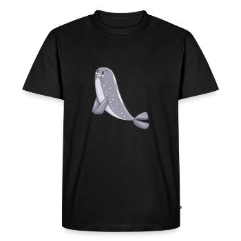 Phoque - T-shirt Premium bio Homme - noir - Devant - Nico (187cm)
