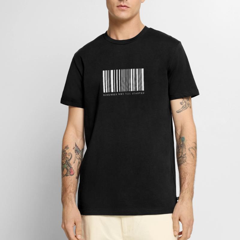 Remember why you started motivation barcode Männer Premium Bio T-Shirt