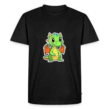 Dragon mignon - T-shirt Premium bio Homme - noir - Devant - Nico (187cm)