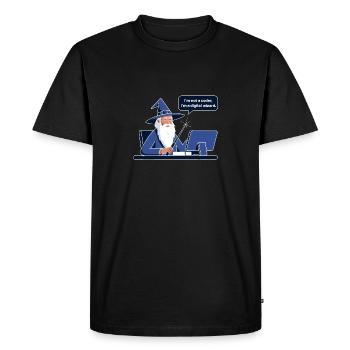 I'm Not a Coder I'm a Digital Wizard Programmer - Men's Premium Organic T-Shirt - black - Front - Nico (187cm)
