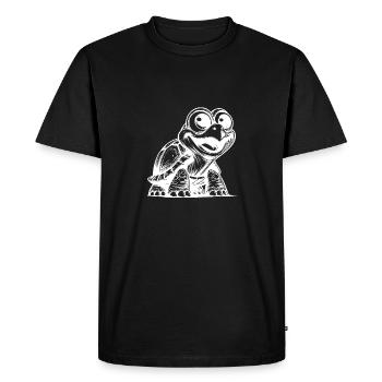 Funny Kids Turtles with Big Eyes - Men's Premium Organic T-Shirt - black - Front - Nico (187cm)