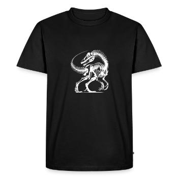 Dino Nerd Je ne suis pas dangereux, juste historique - T-shirt Premium bio Homme - noir - Devant - Nico (187cm)