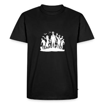 Monstre zombie effrayant du cimetière - T-shirt Premium bio Homme - noir - Devant - Nico (187cm)