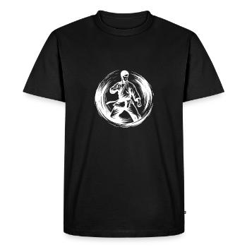 Masterful Karate Power and Control Technique - Men's Premium Organic T-Shirt - black - Front - Nico (187cm)