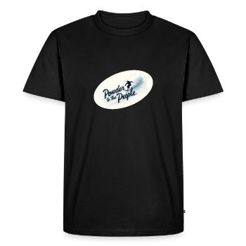 Powder to the People – Snowboard & Powder - T-shirt Premium bio Homme - noir - Devant - Nico (187cm)