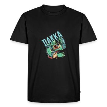 Dakka Orc - Men's Premium Organic T-Shirt - black - Front - Nico (187cm)