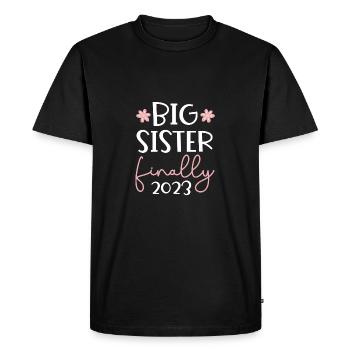 Enfin Grande Sœur 2023 Big Sis 23 - T-shirt Premium bio Homme - noir - Devant - Nico (187cm)