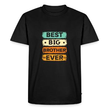Best Big Bro Ever 2023 - Men's Premium Organic T-Shirt - black - Front - Nico (187cm)