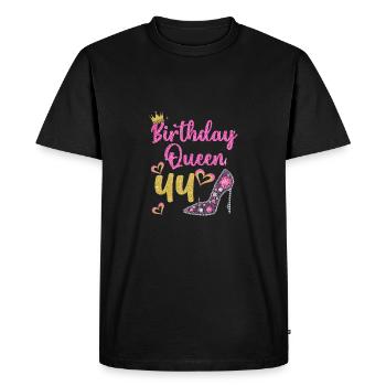 44th Birthday Queen 44 years Forty-four - Men's Premium Organic T-Shirt - black - Front - Nico (187cm)